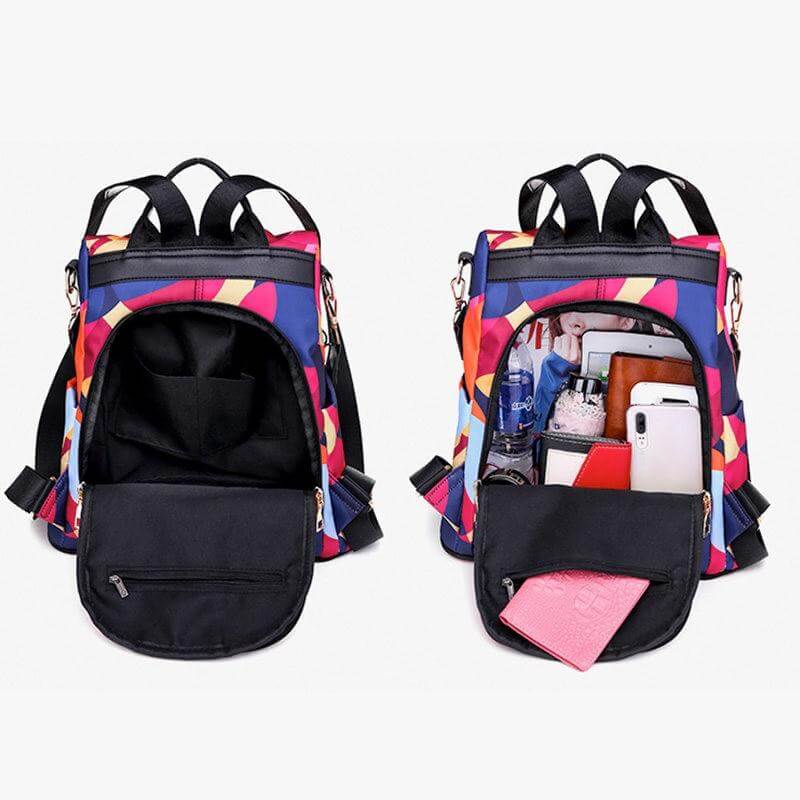 Women's Backpack with Hidden Pockets Waterproof Anti-Theft Design Lightweight | Sansoti