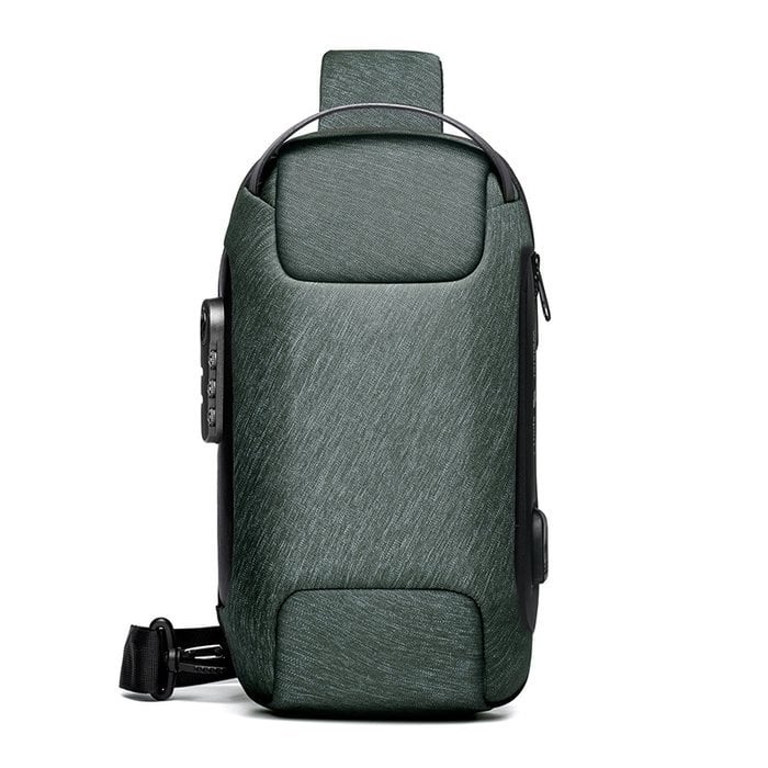 Sac bandoulière avec port de charge USB et serrure à combinaison, déperlant, pour les voyages, le travail et un usage quotidien | Sansoti