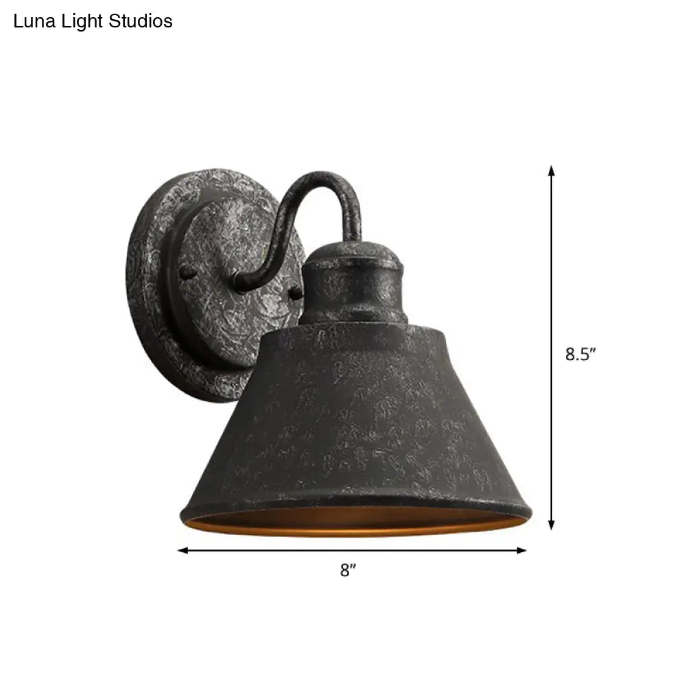 Kegelförmige Metall-Wandleuchte im Vintage-Stil, Silber, industriell, E26/E27-Fassung, Direktverdrahtung, Schlafzimmer, Wohnzimmer | Sansoti