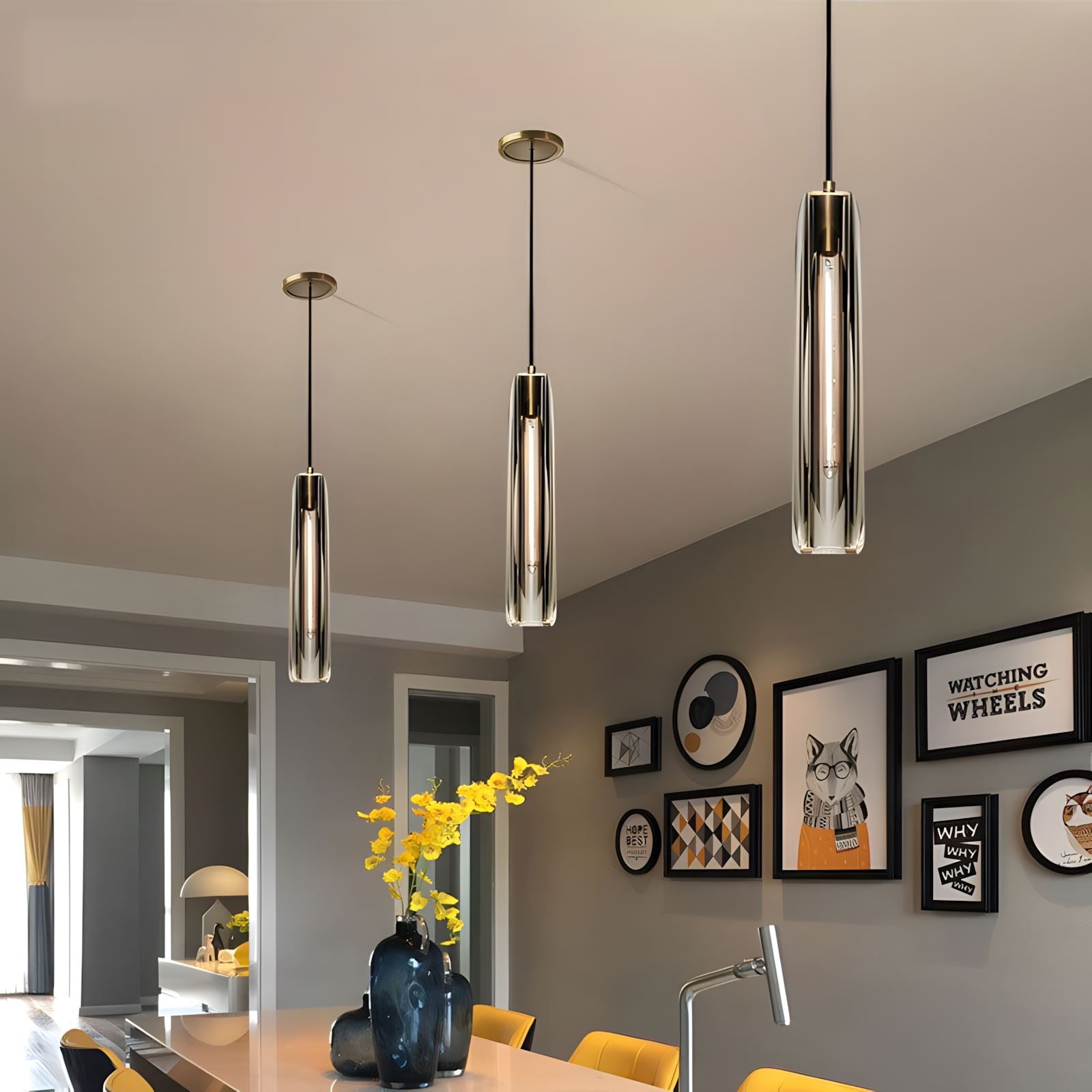 Post Moderne Messing Hanglamp Met K9 Kristal En Verstelbare Kabel | Sansoti