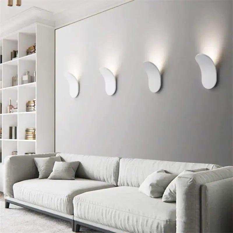 Wandlamp Gang Scandinavisch Aluminium Acryl Zwart Wit Goud 18cm LED Warm Wit Modern | Sansoti