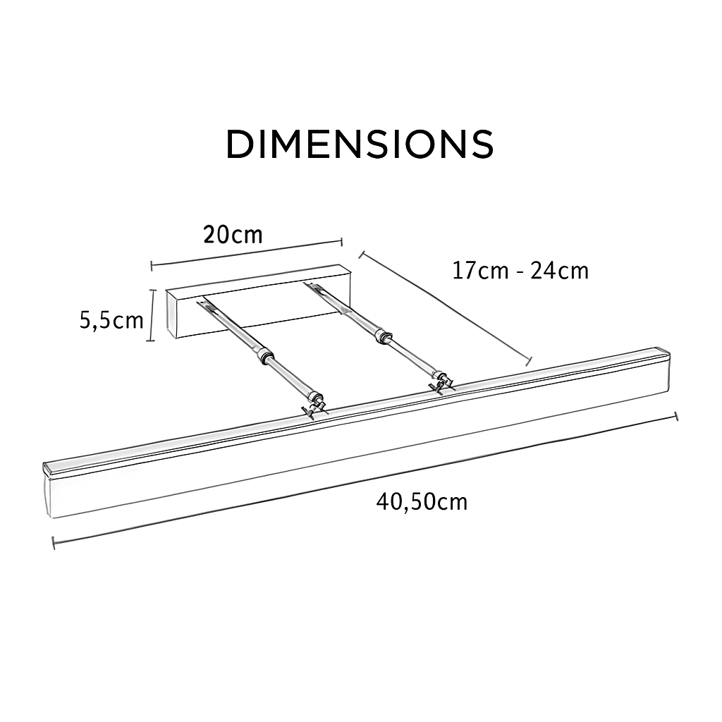 Spiegelleuchte LED Aluminium Gold Badezimmer Wohnzimmer Lineare Wandleuchte Spiegelbeleuchtung Make-up Lampe Kunst Beleuchtung | Restfield
