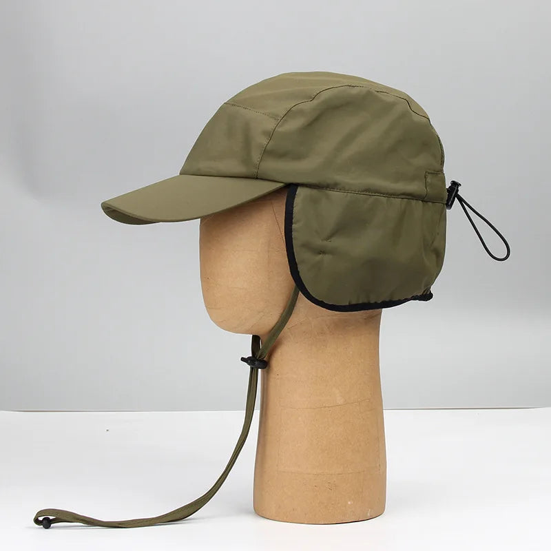 Bonnet d'hiver avec couvre-oreilles et doublure en polaire, réglable, coupe-vent et chaud, 56-62cm, unisexe, tour de tête, ski | Sansoti