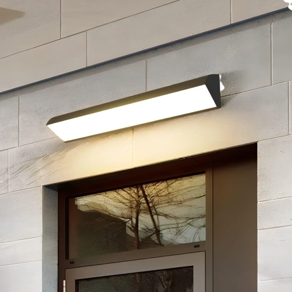 LED-Außenwandleuchte aus Aluminium, wasserdicht, IP65, Schwarz-Weiß, 20–90 cm, warmes, kaltes oder neutrales Licht für Garten und Veranda | Sansoti