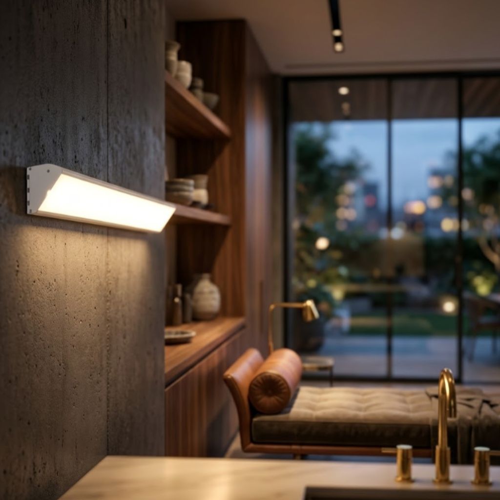 LED-Außenwandleuchte aus Aluminium, wasserdicht, IP65, Schwarz-Weiß, 20–90 cm, warmes, kaltes oder neutrales Licht für Garten und Veranda | Sansoti