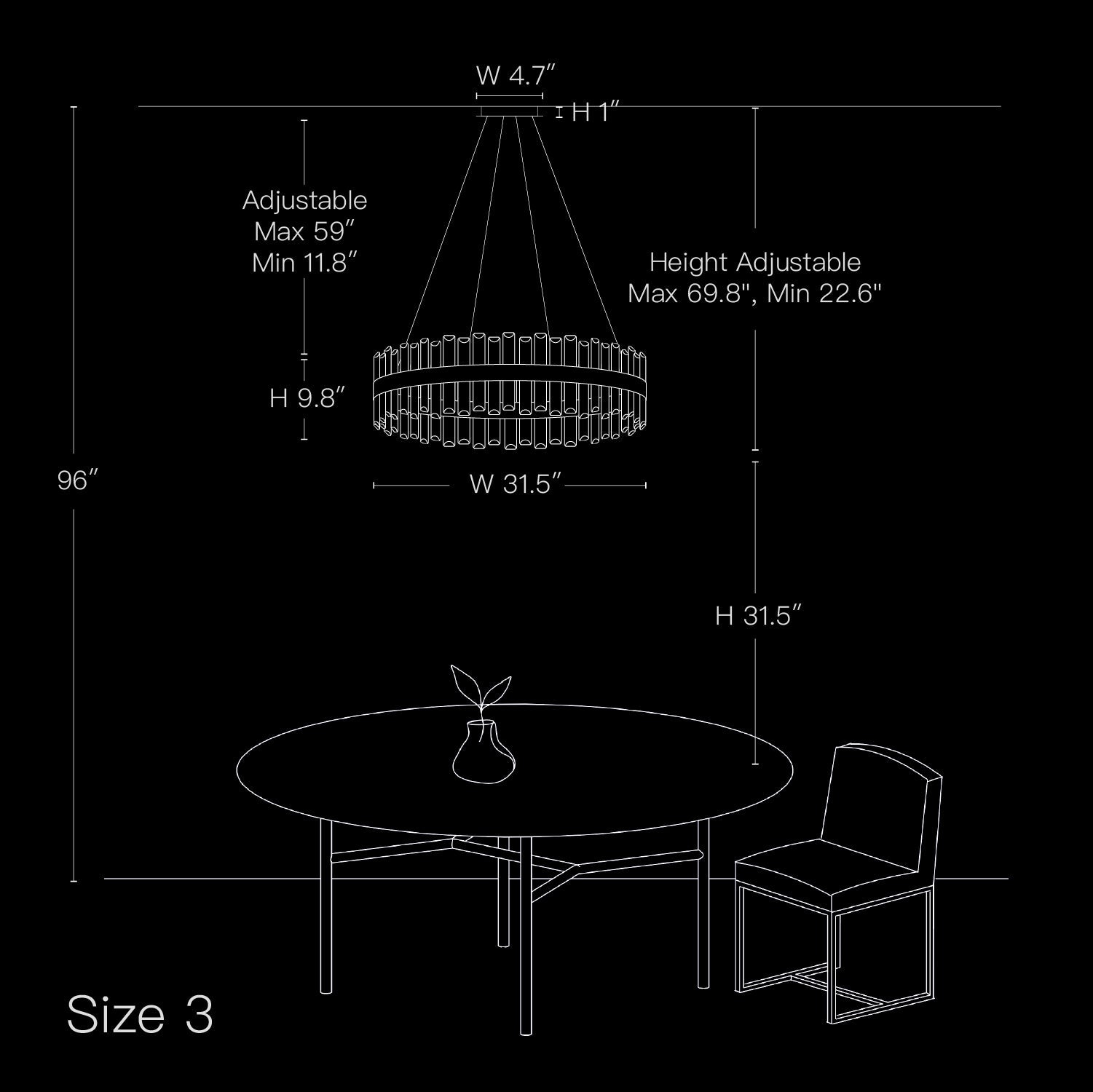 Lustre en cristal Rond Or Cristal K9 12-20 Lumières Luxe Plafonnier | Restfield