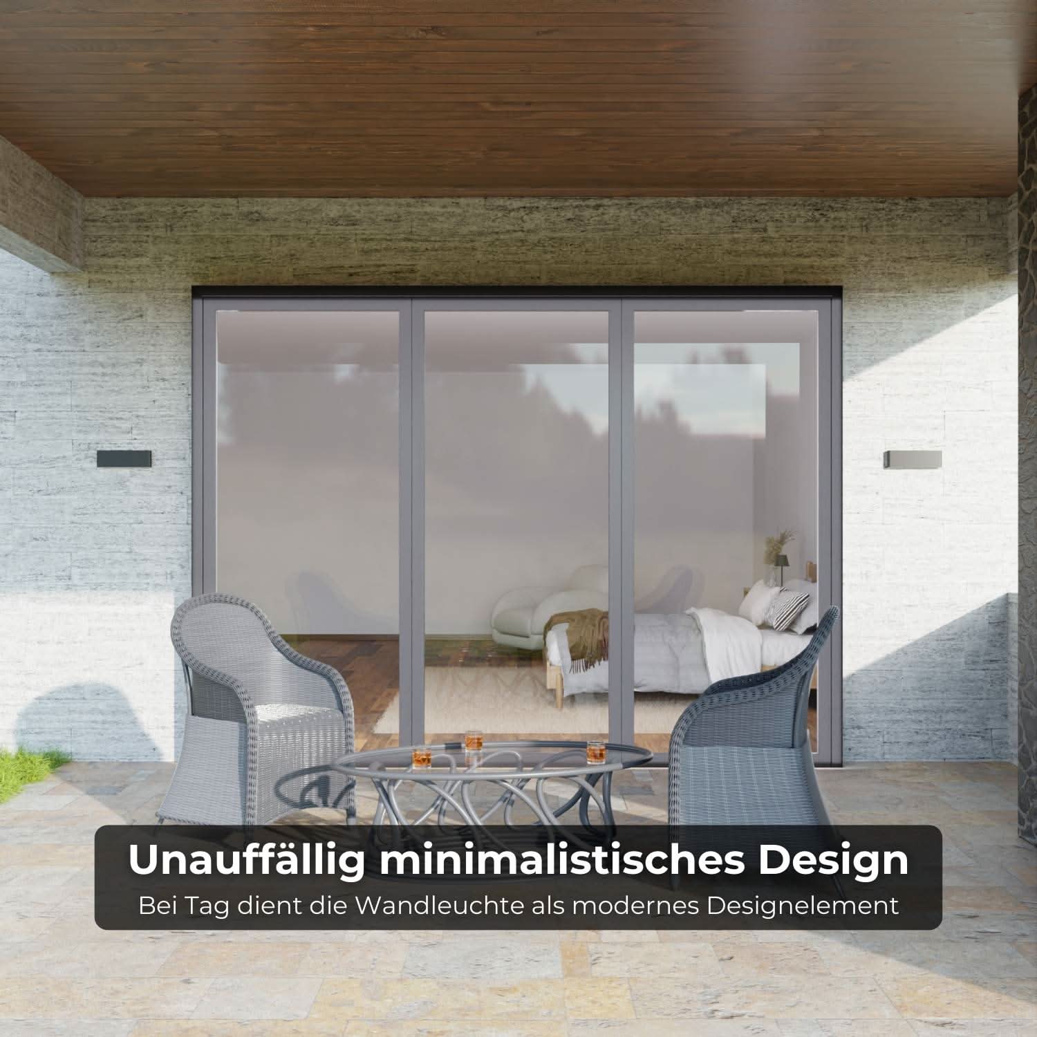 Minimalistische LED-Wandleuchte für Außen- und Innenbereiche mit Up-Down-Licht | Restfield