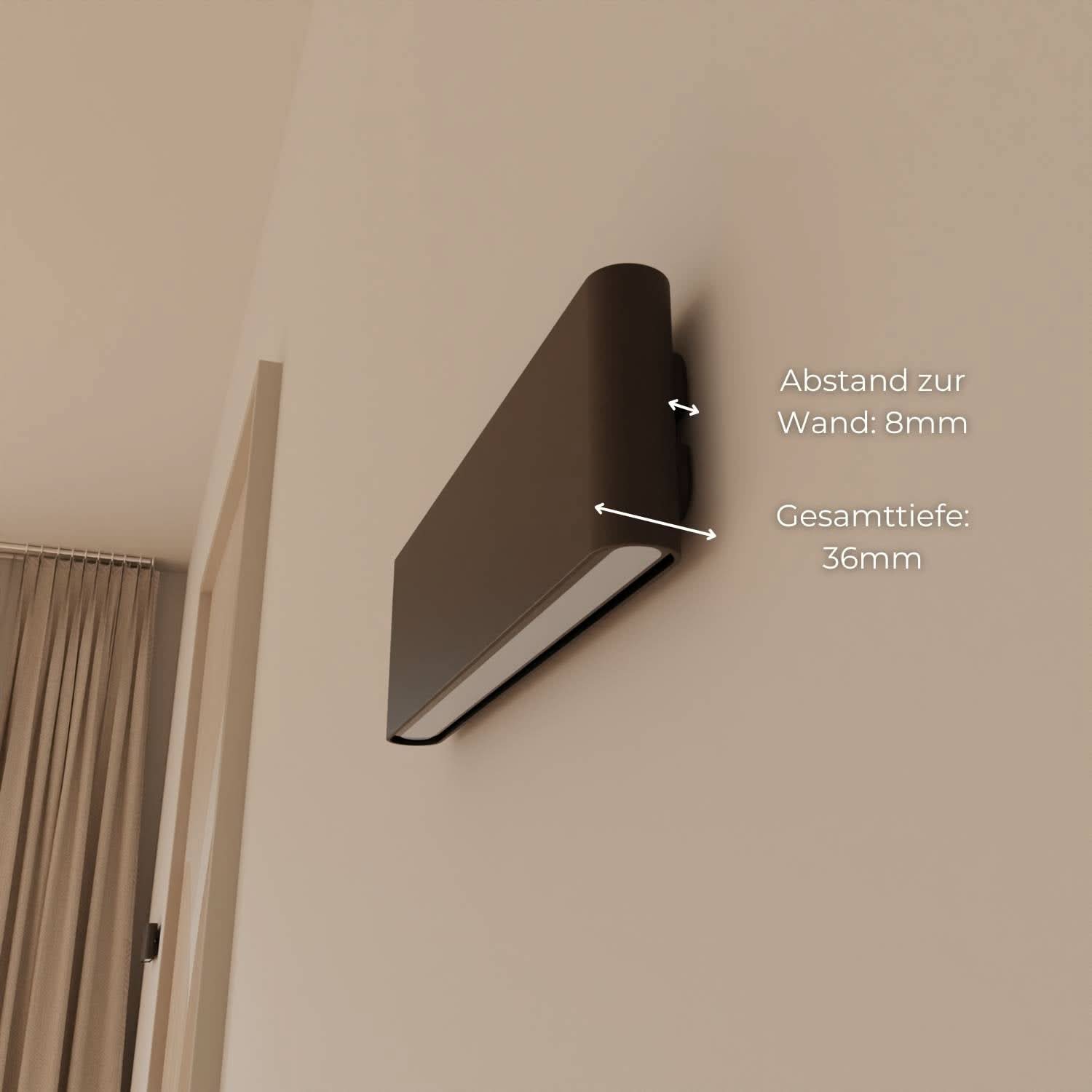 Minimalistische LED-Wandleuchte für Außen- und Innenbereiche mit Up-Down-Licht | Restfield