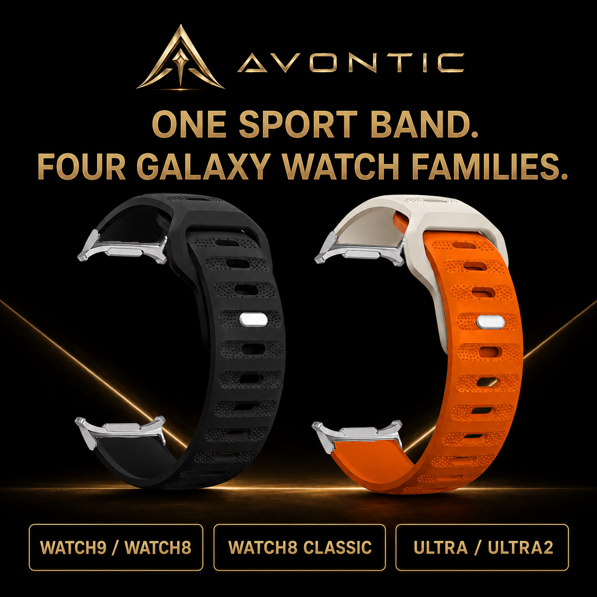 Sportuhrarmband aus belüftetem Silikon für Smartwatches, 40 mm, 44 mm, 46 mm, 47 mm, Fitnessarmband, Training, Sport | Sansoti