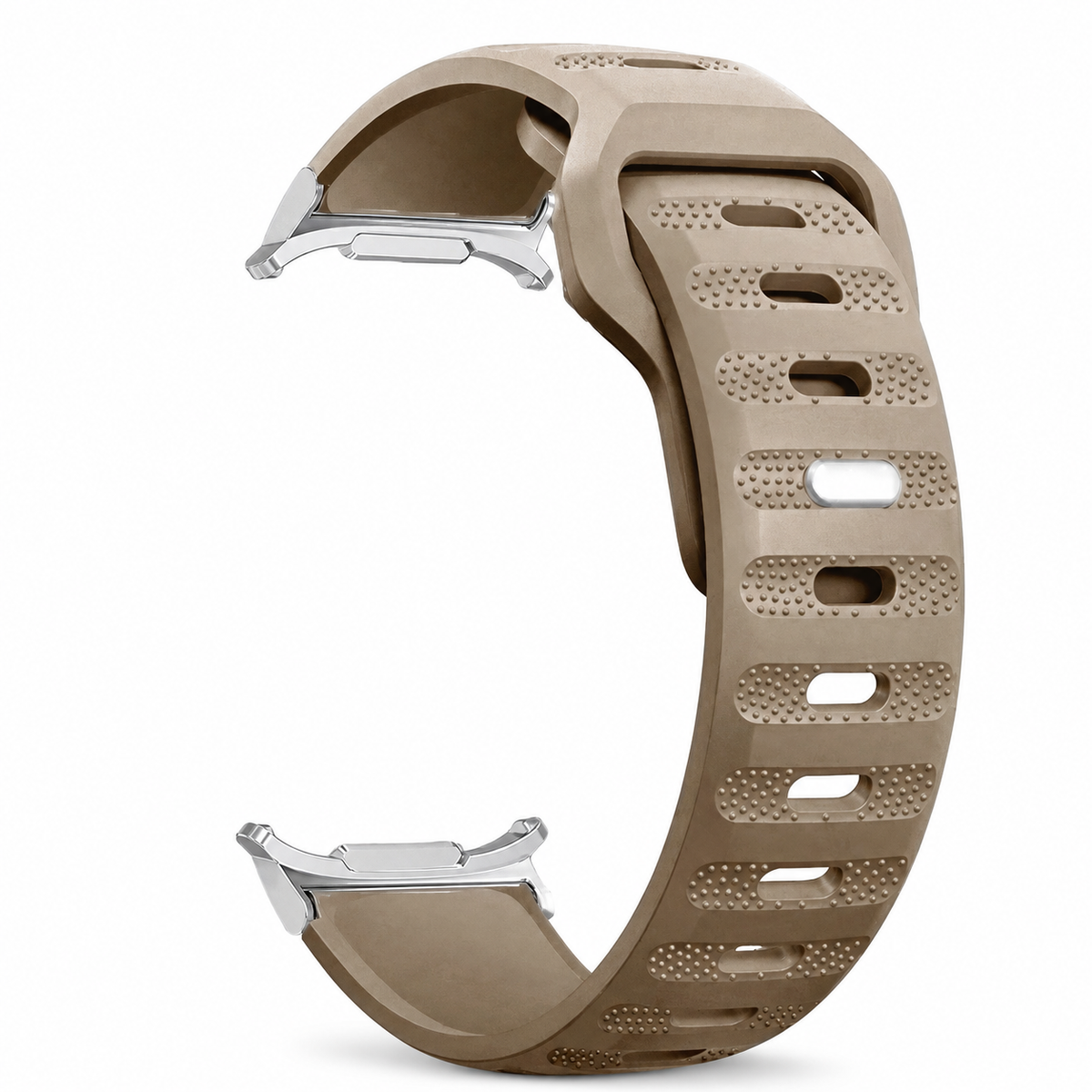 Sportuhrarmband aus belüftetem Silikon für Smartwatches, 40 mm, 44 mm, 46 mm, 47 mm, Fitnessarmband, Training, Sport | Sansoti