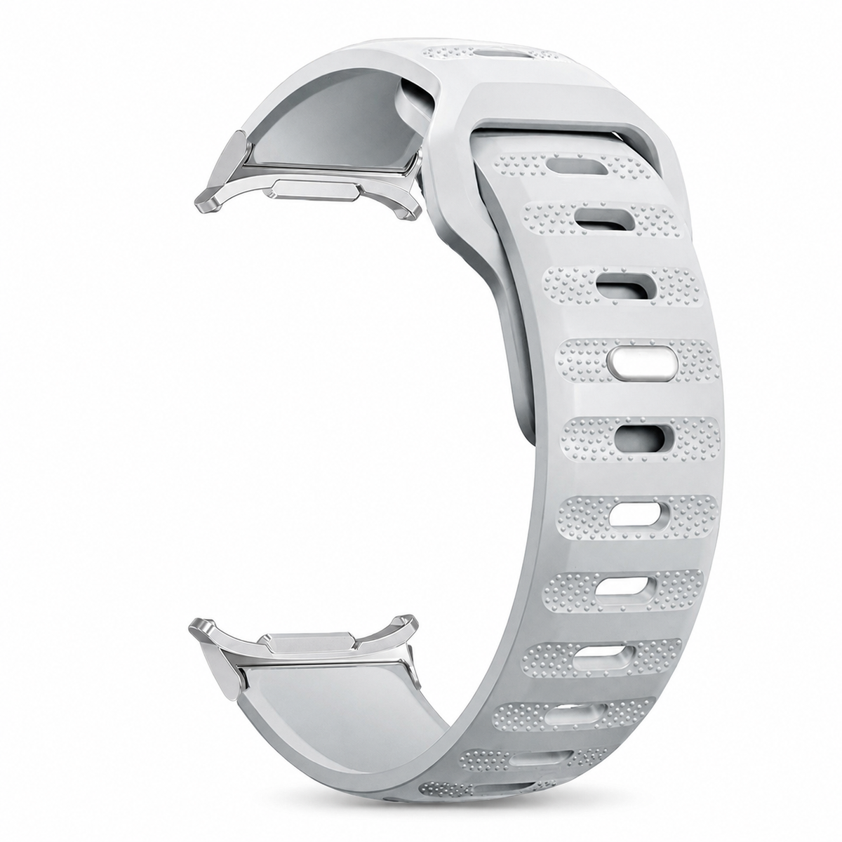 Sportuhrarmband aus belüftetem Silikon für Smartwatches, 40 mm, 44 mm, 46 mm, 47 mm, Fitnessarmband, Training, Sport | Sansoti