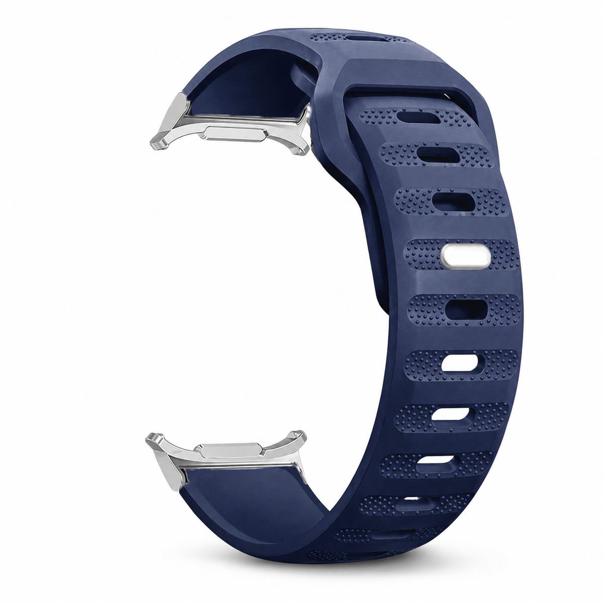 Sportuhrarmband aus belüftetem Silikon für Smartwatches, 40 mm, 44 mm, 46 mm, 47 mm, Fitnessarmband, Training, Sport | Sansoti