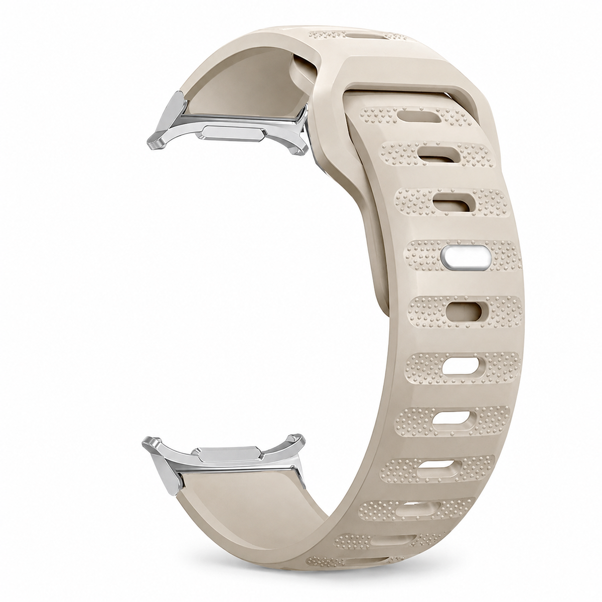 Sportuhrarmband aus belüftetem Silikon für Smartwatches, 40 mm, 44 mm, 46 mm, 47 mm, Fitnessarmband, Training, Sport | Sansoti