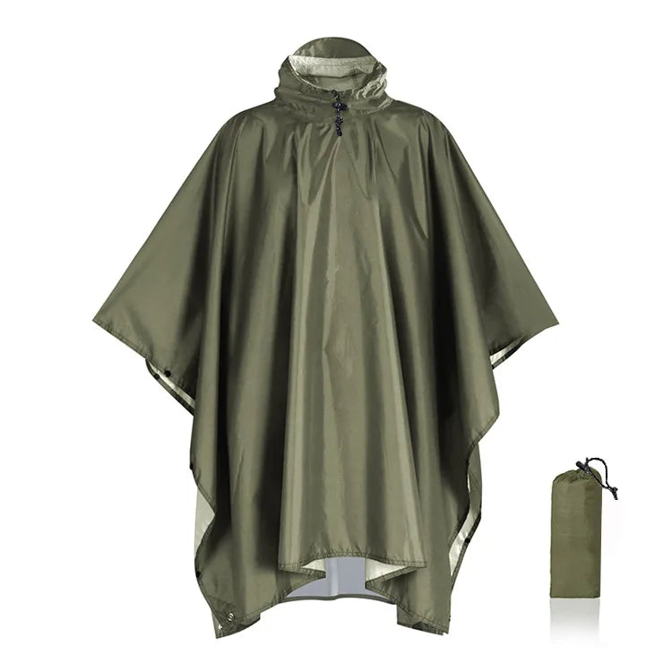 Waterdichte Regenponcho met Capuchon – 3-in-1 Outdoor Bescherming voor Wandelen Kamperen Tuin | Sansoti