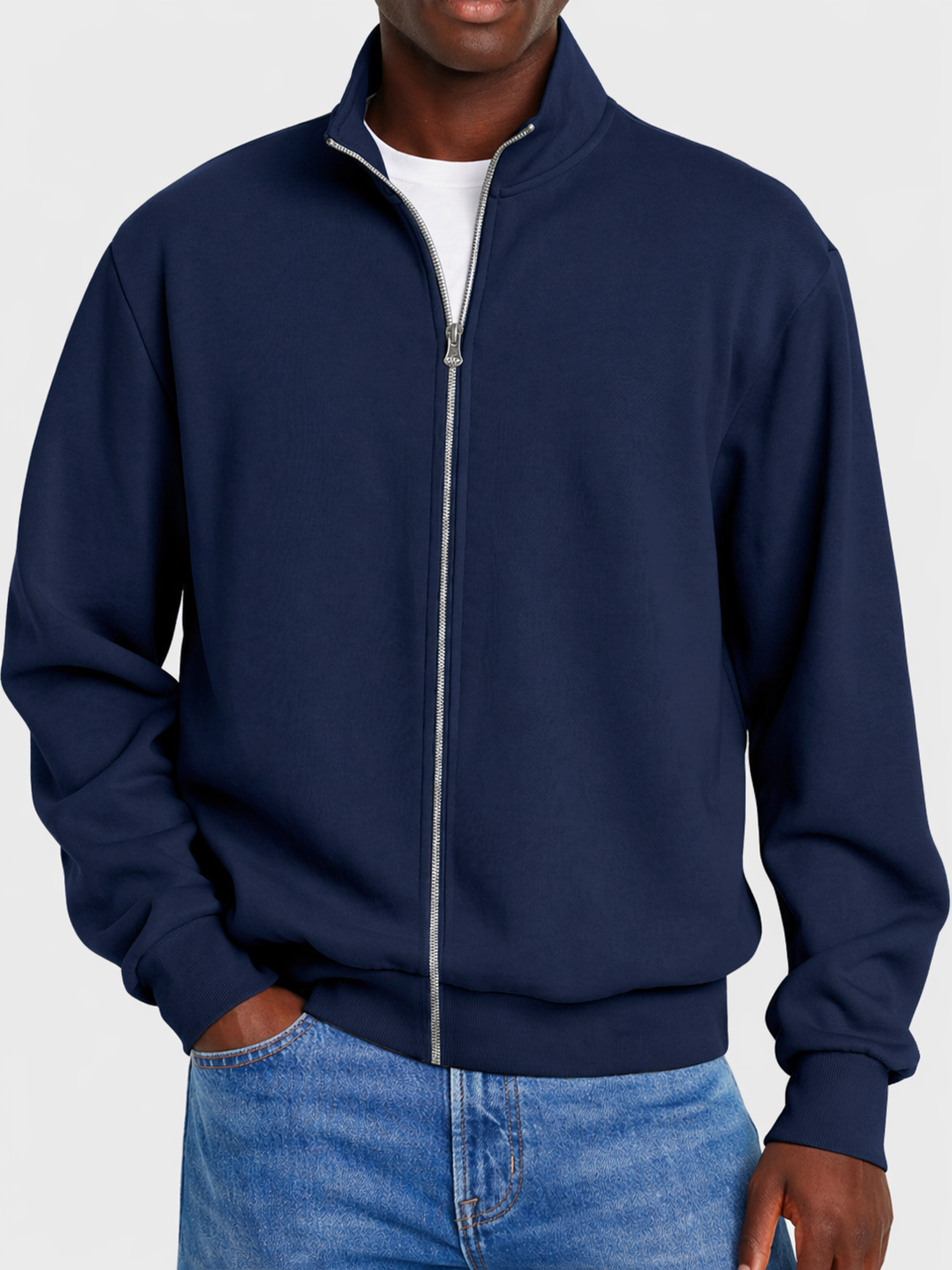 Gilet homme avec fermeture éclair intégrale pour toutes saisons - Coupe moderne - Vêtement à couches confortable - Style décontracté polyvalent | Sansoti