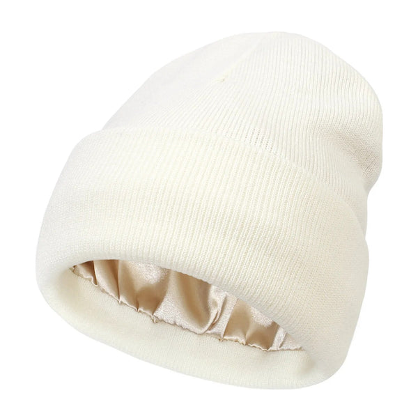 Zijden Wintermuts Dames Wol Voering Haarbescherming Ademend Windbestendig Warm Winteraccessoire Mode | Sansoti