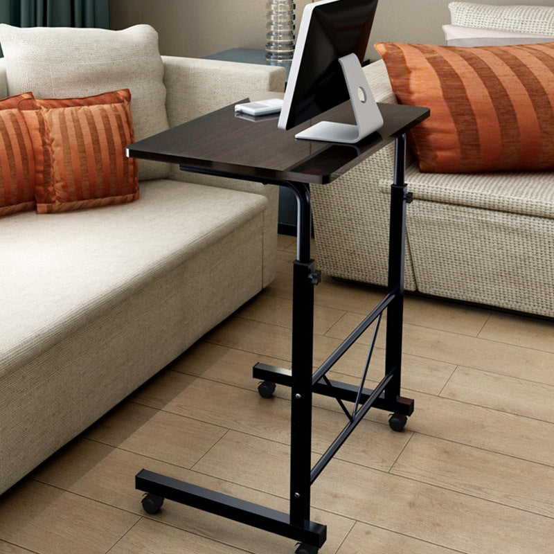 Tablette pour Ordinateur Portable sur Roulettes Réglable Noir Acier Bois Table d'Appoint Canapé Bureau | Restfield