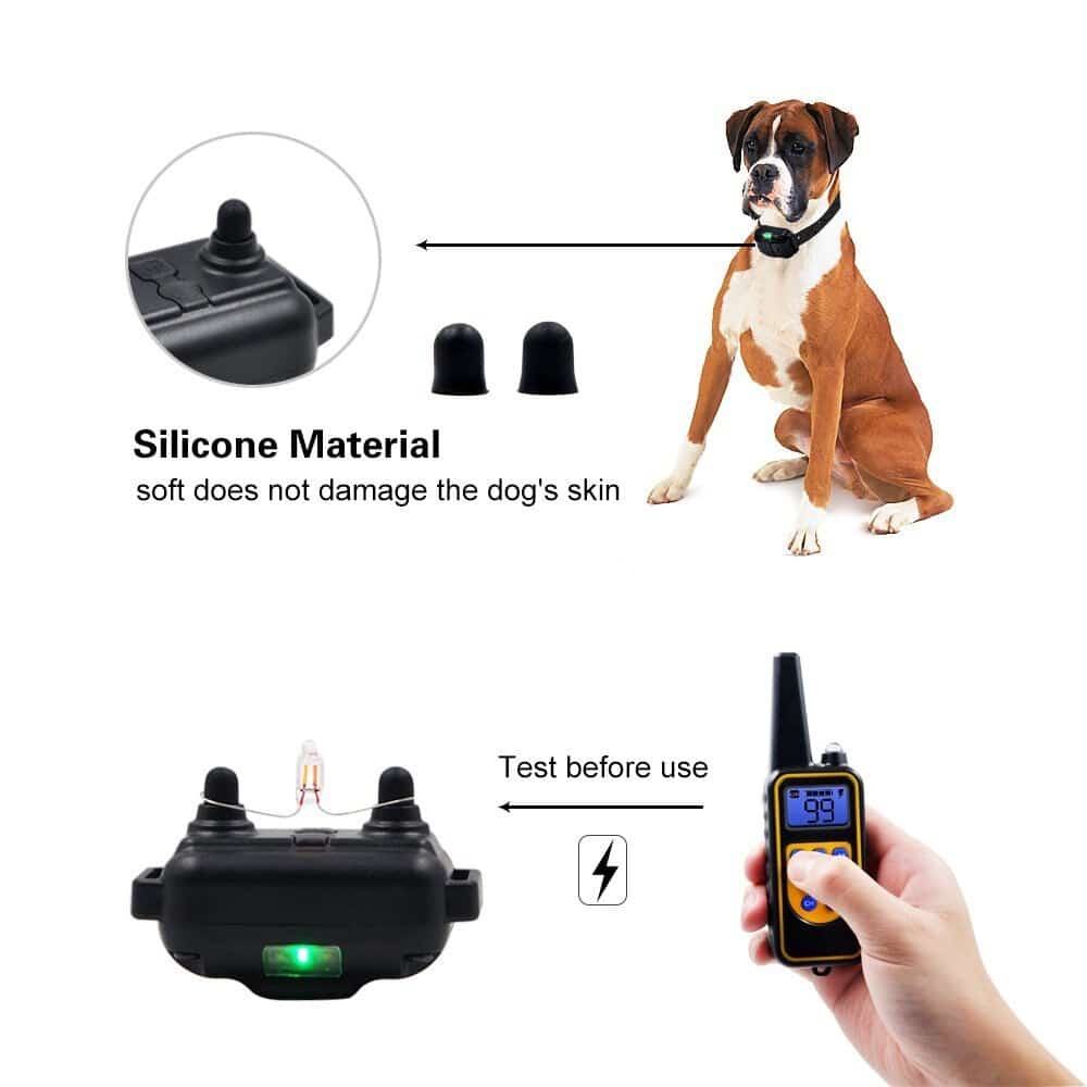 Dog Training Collar with Remote Control 800M Range Rechargeable Waterproof LCD Display Dog Training | Sansoti