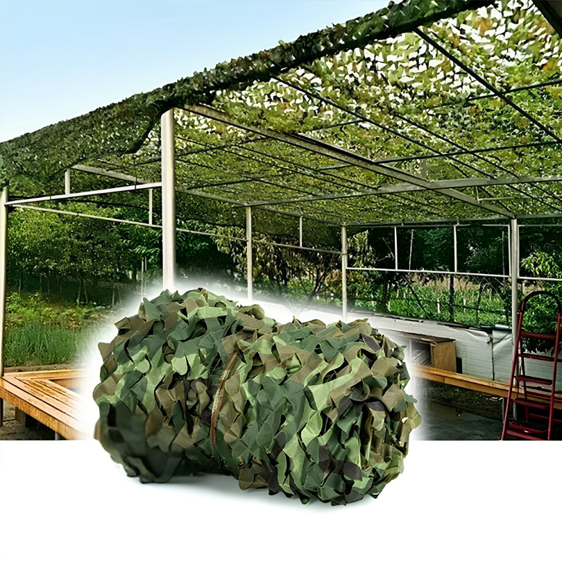 Camouflage Nylon Net Shade Cloth for Outdoor Camping and Garden Decoration, Foldable, Multiple Sizes, Shelter | Sansoti