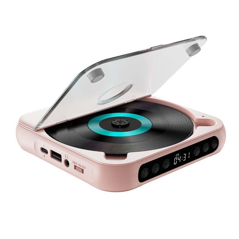 Tragbarer CD-Player mit Bluetooth 5.3, wiederaufladbarem 2000mAh Akku, Typ C USB, MP3, CD-R, CD-RW Unterstützung, kompaktes Design mit 3.5mm Anschluss | Restfield