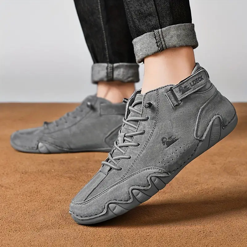 Waterdichte Heren Laarsschoenen met Hoge Schacht en Elastische Sluiting Kunstleer Robuust Straatmode | Sansoti