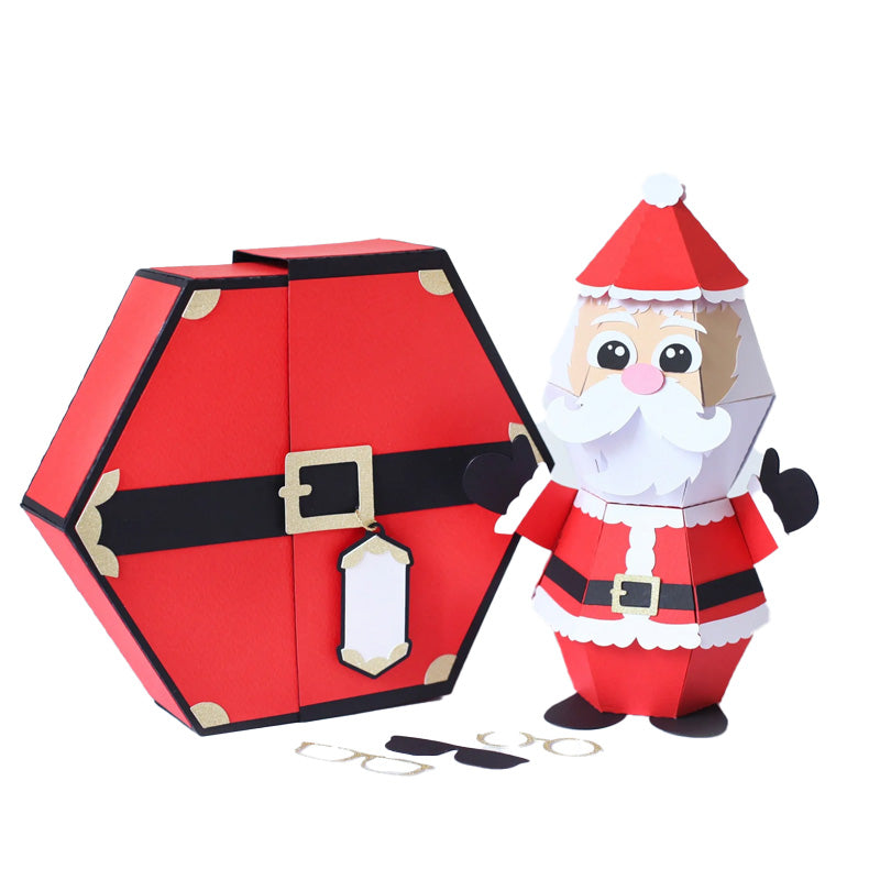 3D Pop-up Surprisebox met Kerstman Figuur voor Grappige Kerstgroet Interactief Cadeau Kerstkaart Verrassing | Sansoti