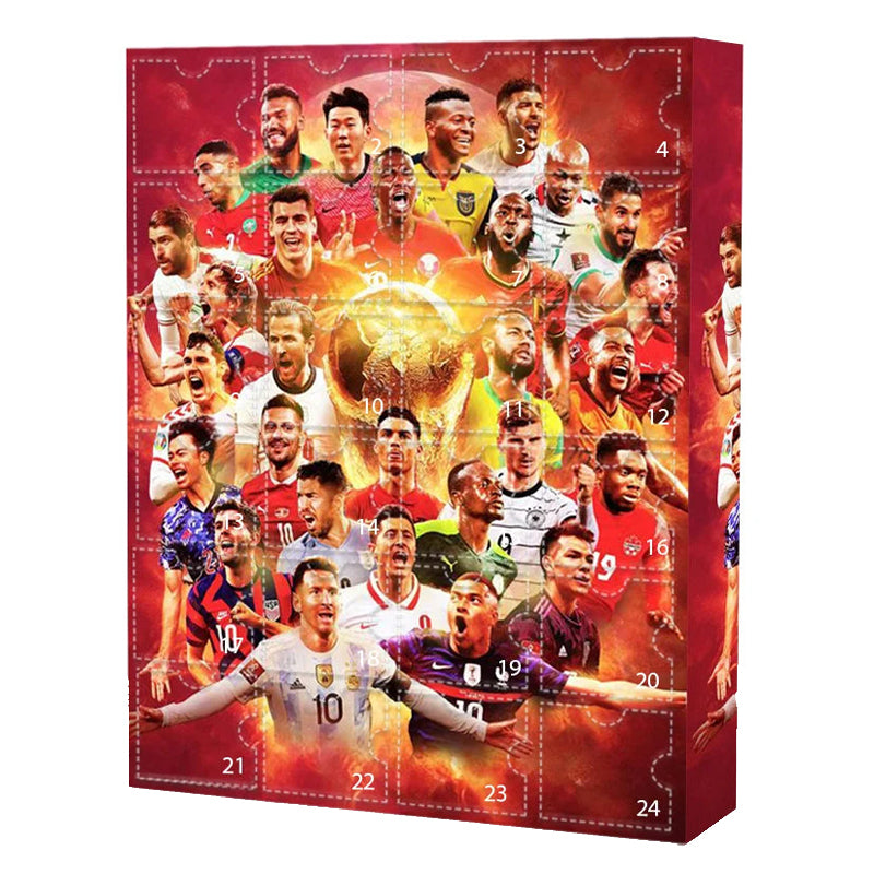 Football Advent Calendar 2026 with 24 Play Figures for Young Fans, Christmas Countdown Gift Set, December Festivities | Sansoti