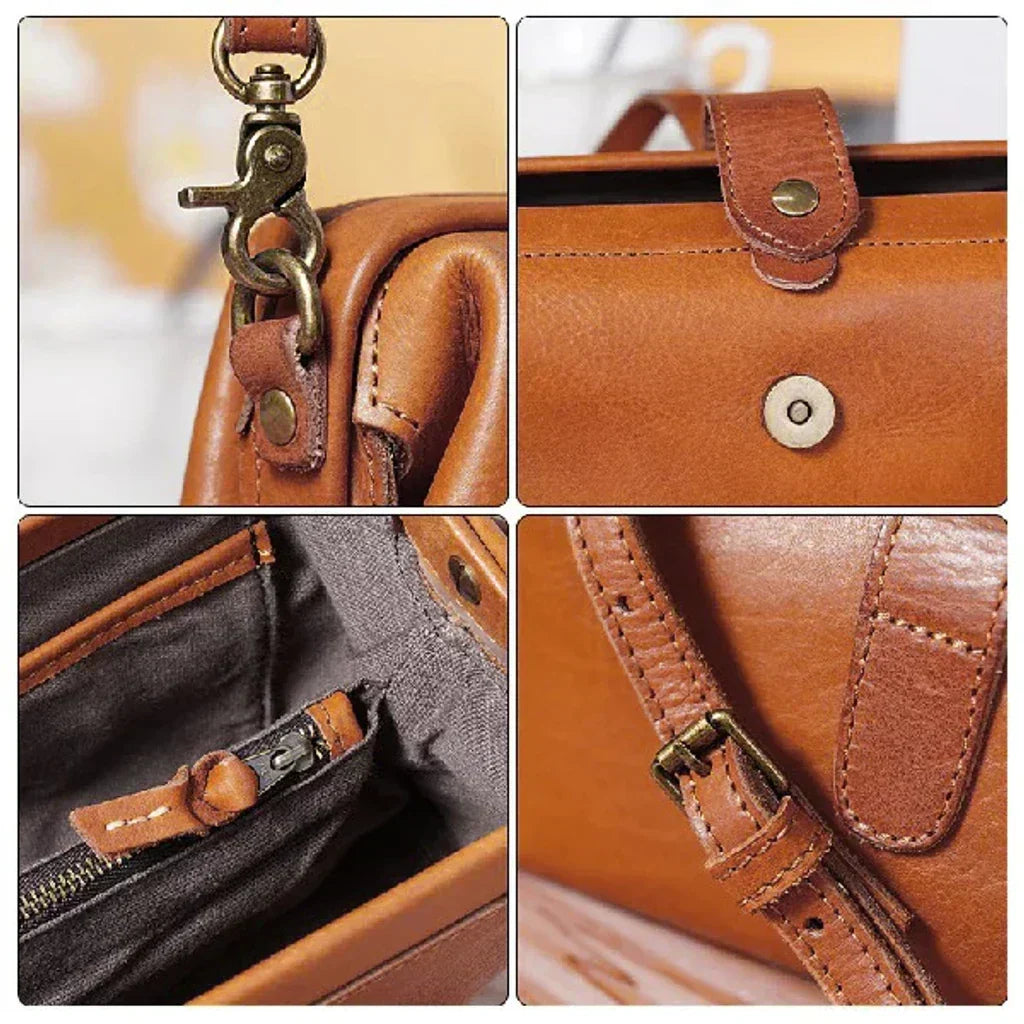 Handgemaakte Retro Schoudertas Leer Vintage Crossbody Dames Handtas Bohemian Stijl Draagtas Everyday | Sansoti