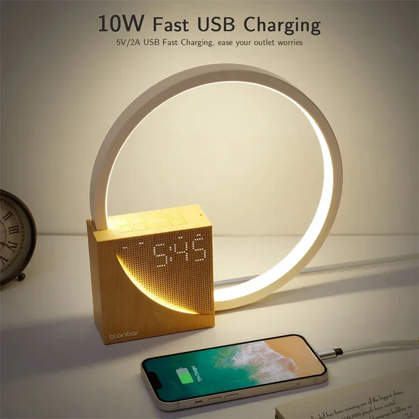 Touch Alarm Clock with Night Light – Touch Control Lighting and Alarm Function White Bedroom | Sansoti