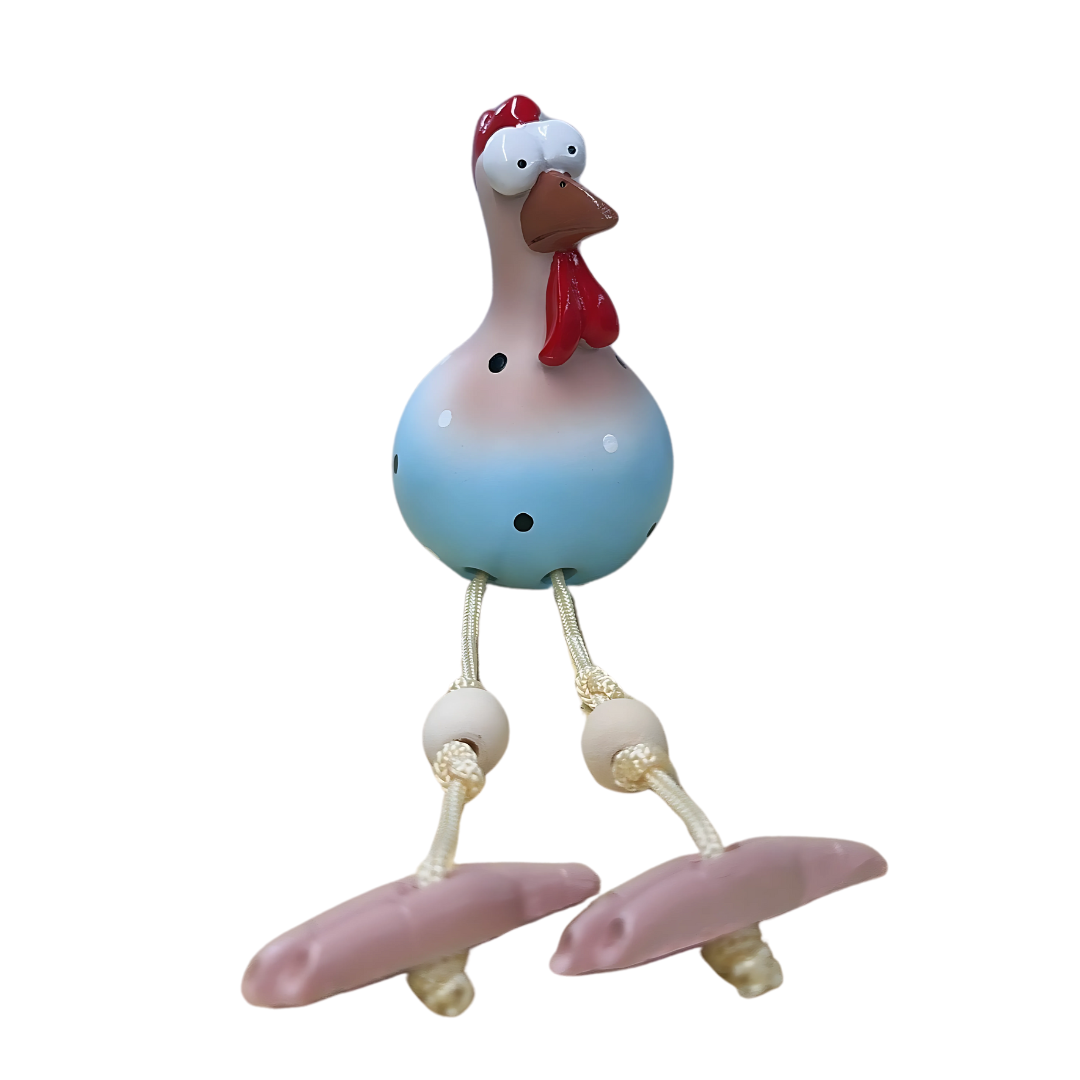 Ornement de jardin décoratif en forme de coq, en résine, avec pattes mobiles sensibles au vent, décoration extérieure pour balcon, terrasse et jardin | Sansoti