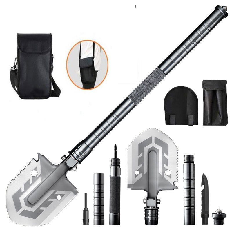 16-in-1 Tactische Overlevingsschep – Multifunctioneel Campinggereedschap met Zaag, Mes & Firestarter voor Outdoor Avonturen | Sansoti