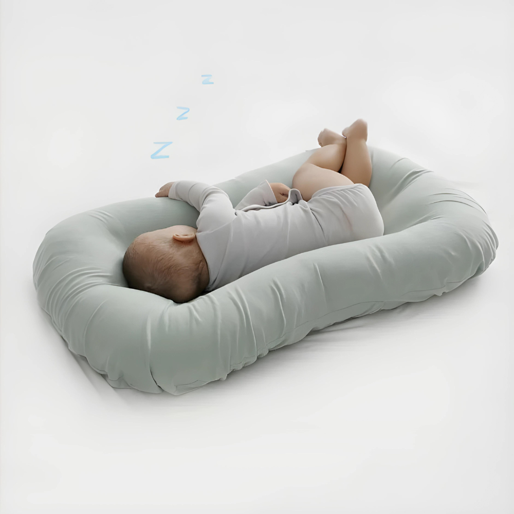Babykussen Ergonomisch Katoen – Ademend Steunkussen voor Baby's en Peuters – Zacht Ondersteunend Hoofdkussen voor Rustmomenten | Sansoti