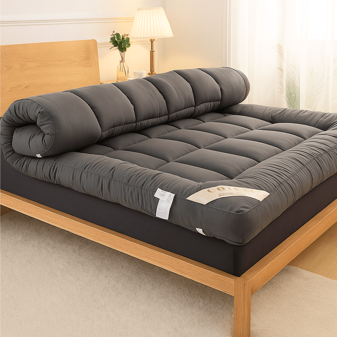 Surmatelas en Bambou Charbon Hypoallergénique 1000GSM 5cm Épais Rafraîchissant Antibactérien Respirant | Restfield