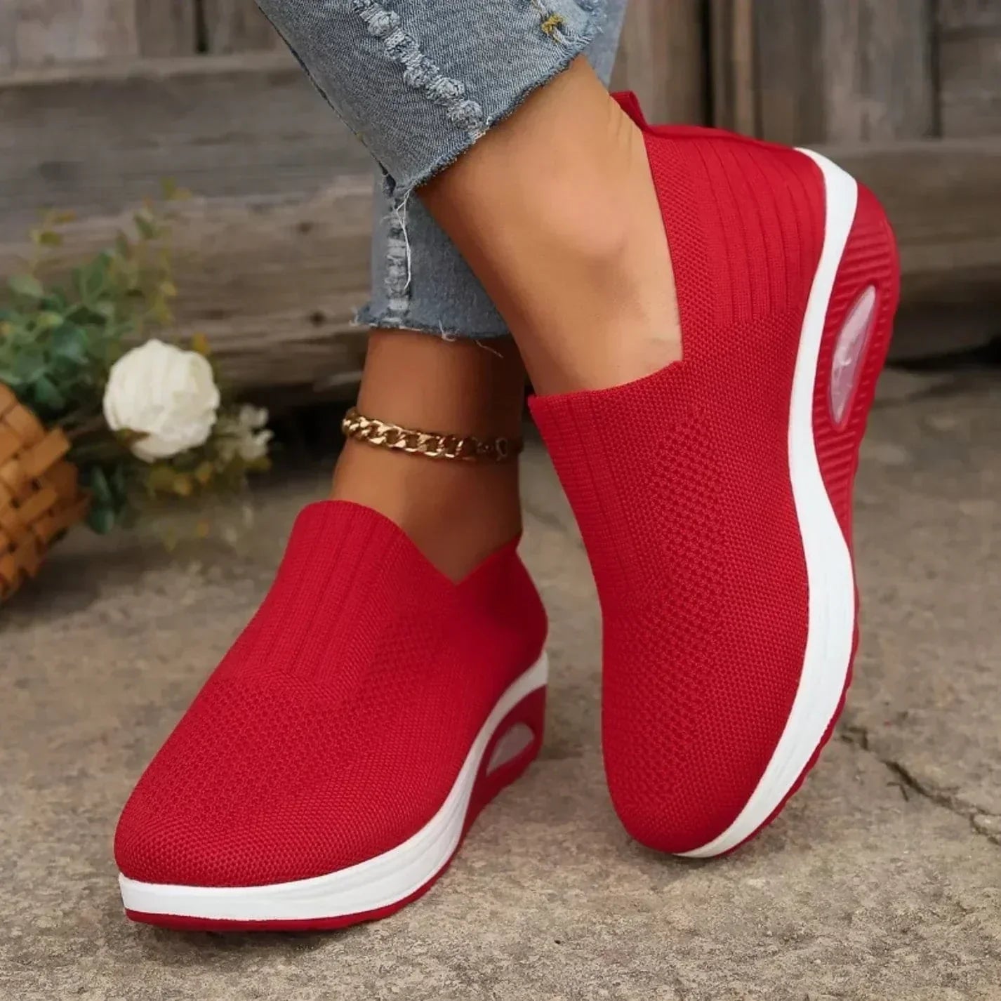 Sportieve Wandelsneakers met Ergonomische Ondersteuning Zwart Wit Marineblauw Beige Grijs Roze Rood Dames Heren Ademend Comfortabel Dagelijks | Sansoti