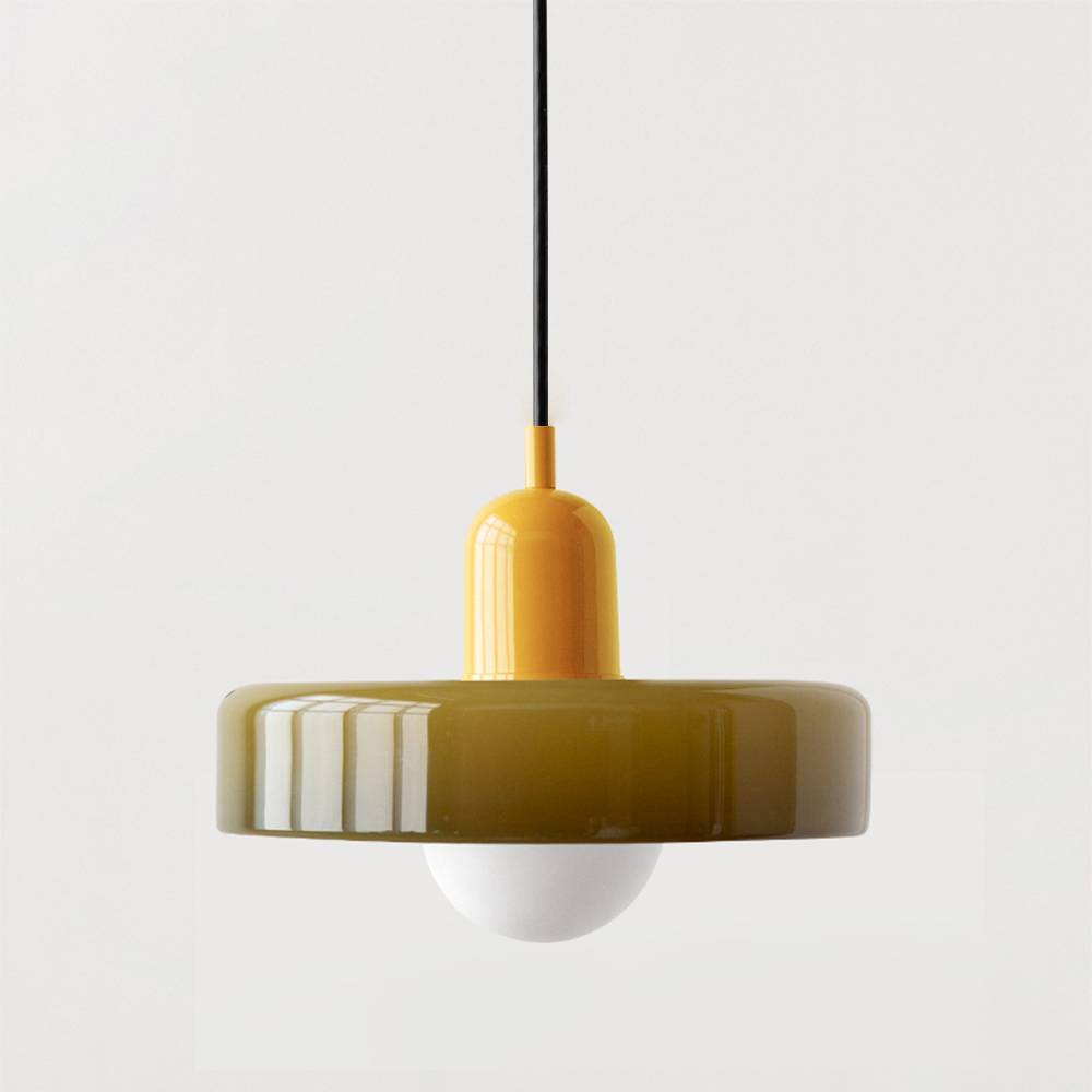 Geometrische Pendelleuchte Farbglas E27 Verstellbar Esstisch Kücheninsel Retro-Design Stimmungsbeleuchtung | Sansoti