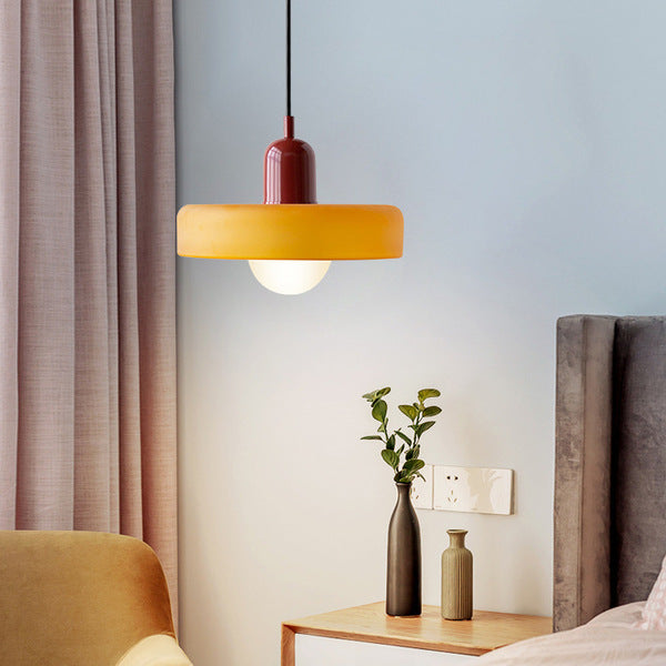Geometrische Pendelleuchte Farbglas E27 Verstellbar Esstisch Kücheninsel Retro-Design Stimmungsbeleuchtung | Sansoti