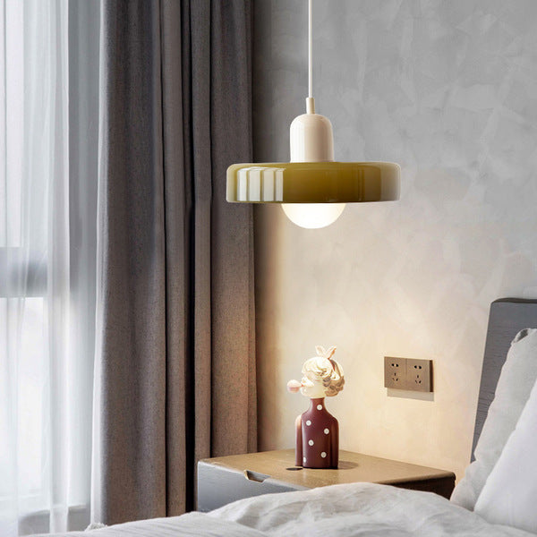 Geometrische Pendelleuchte Farbglas E27 Verstellbar Esstisch Kücheninsel Retro-Design Stimmungsbeleuchtung | Sansoti