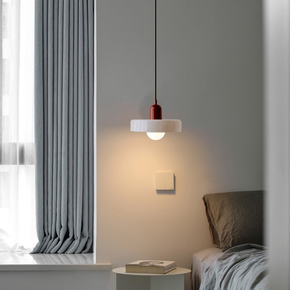 Geometrische Pendelleuchte Farbglas E27 Verstellbar Esstisch Kücheninsel Retro-Design Stimmungsbeleuchtung | Sansoti