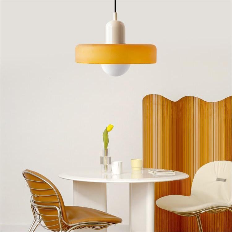 Geometrische Pendelleuchte Farbglas E27 Verstellbar Esstisch Kücheninsel Retro-Design Stimmungsbeleuchtung | Sansoti