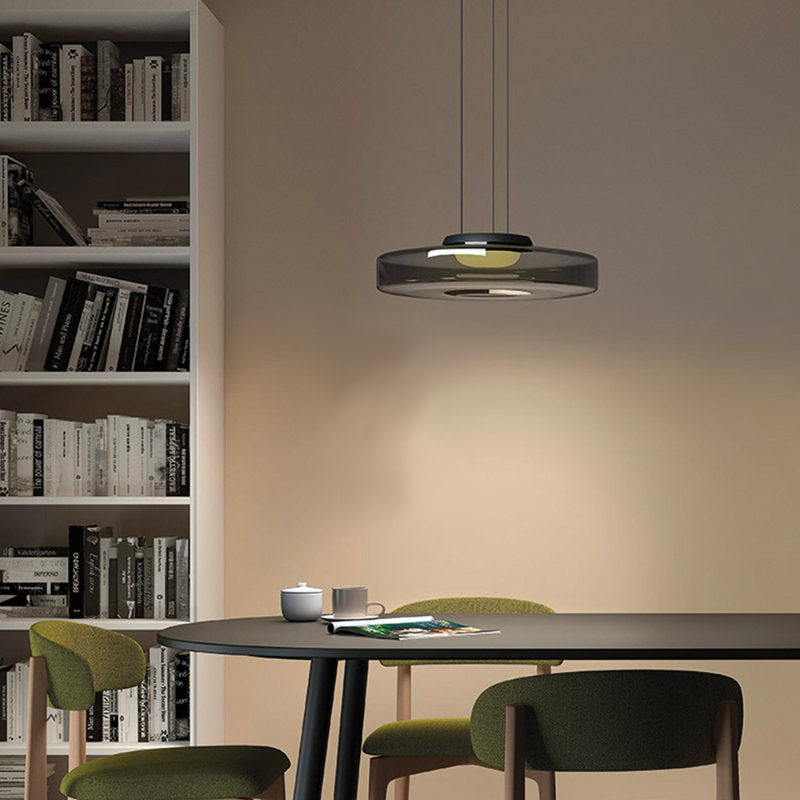 Suspension en verre à plusieurs niveaux, fer, lumière LED chaude, salle à manger, salon, cuisine, design scandinave moderne | Sansoti