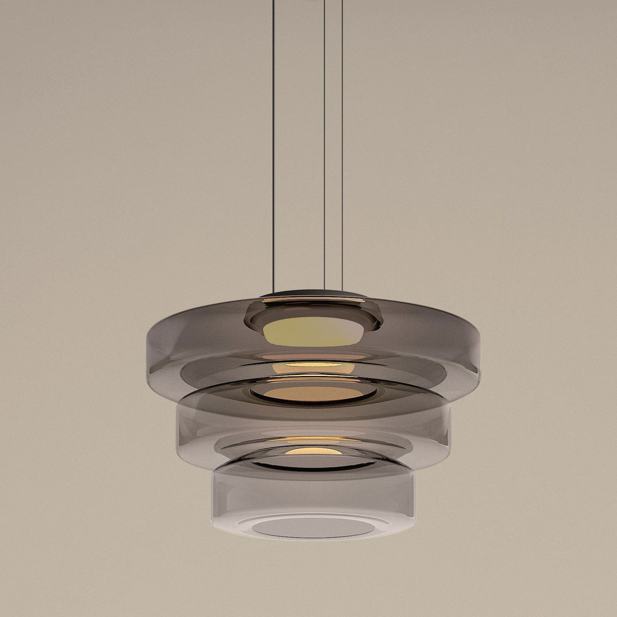 Suspension en verre à plusieurs niveaux, fer, lumière LED chaude, salle à manger, salon, cuisine, design scandinave moderne | Sansoti