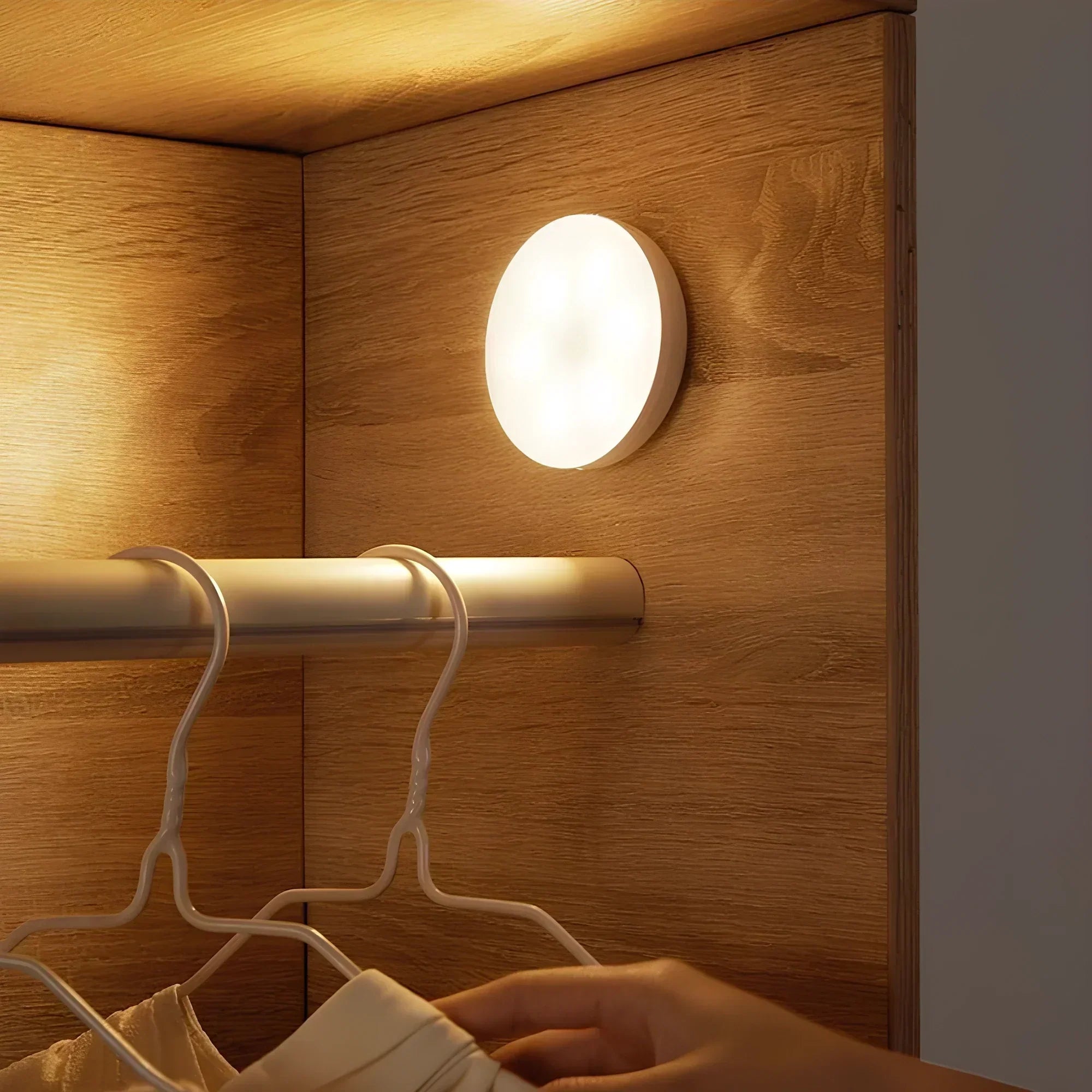 Bewegingssensor Lamp Draadloos ABS Compact Hal Trap Kast Nachtlamp Automatisch Licht USB Oplaadbaar | Sansoti