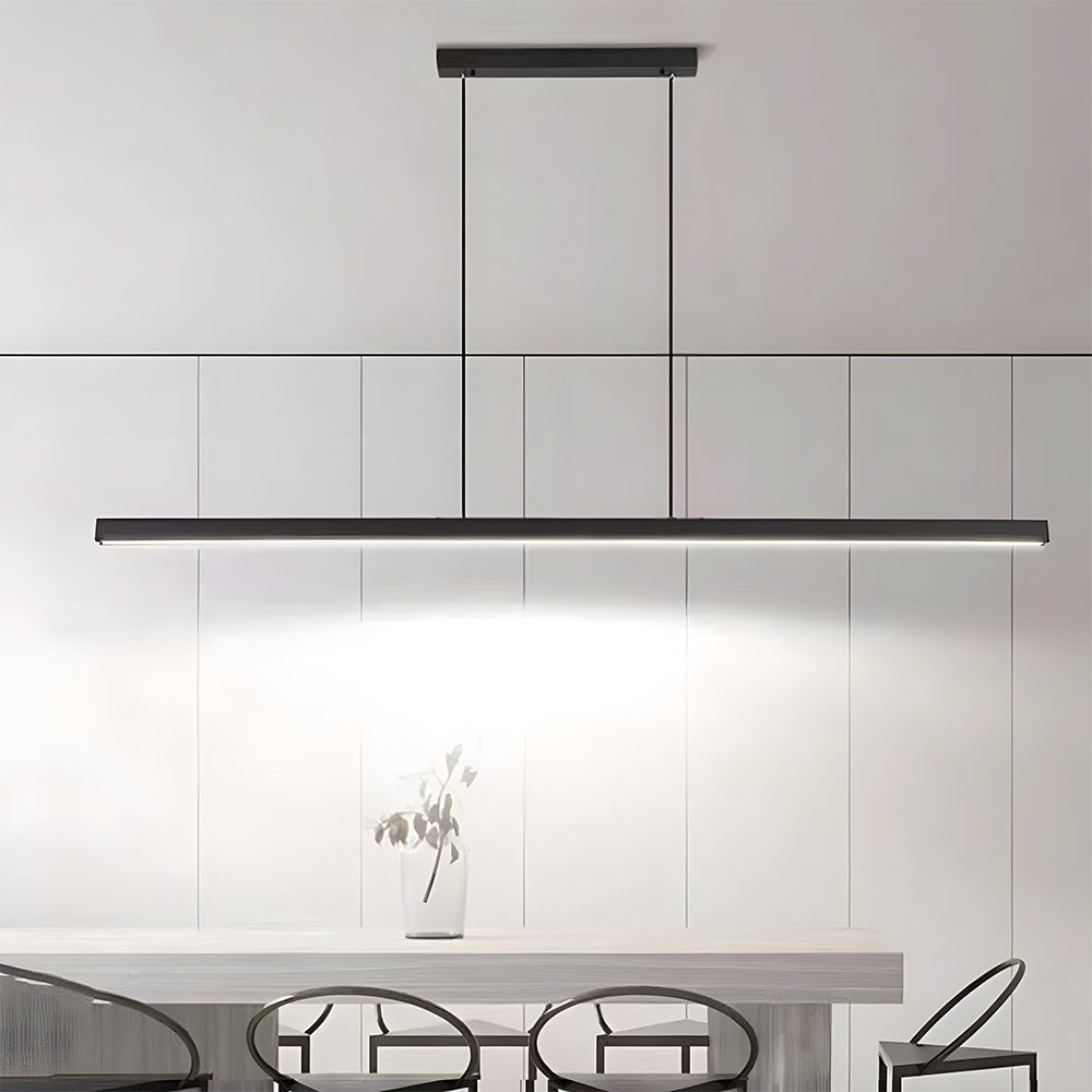 Verumo LED-Hängeleuchte Metall Schwarz Kücheninsel Esstisch Moderne Beleuchtung Lineare Hängeleuchte | Restfield
