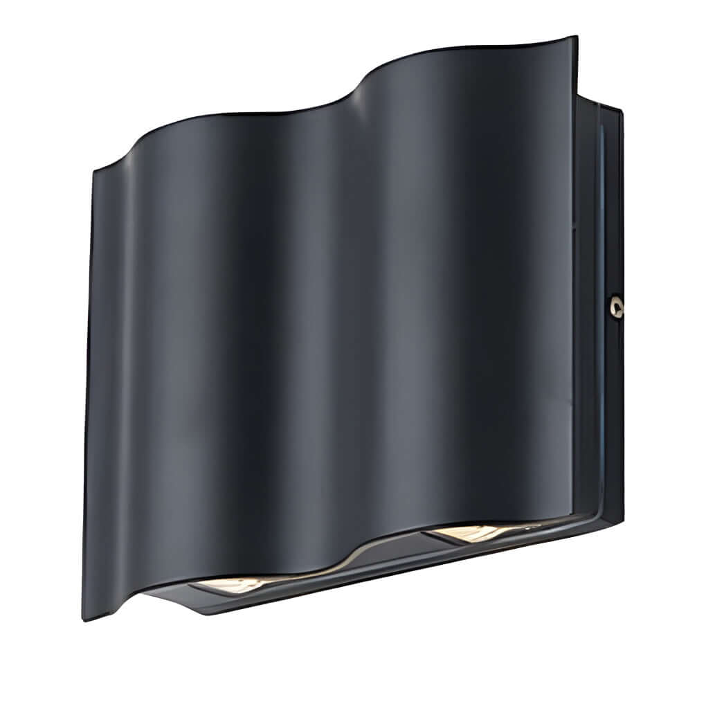 Applique murale extérieure moderne ondulée Up Down avec LED et protection IP54 | Restfield