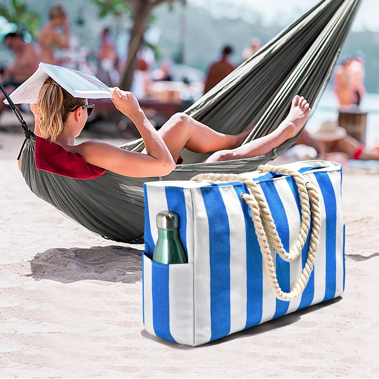 Waterbestendige Strandtas Oversized met Zandwerende Binnenvulling – Perfecte Zomertas voor Strand, Zwembad en Reizen | Sansoti