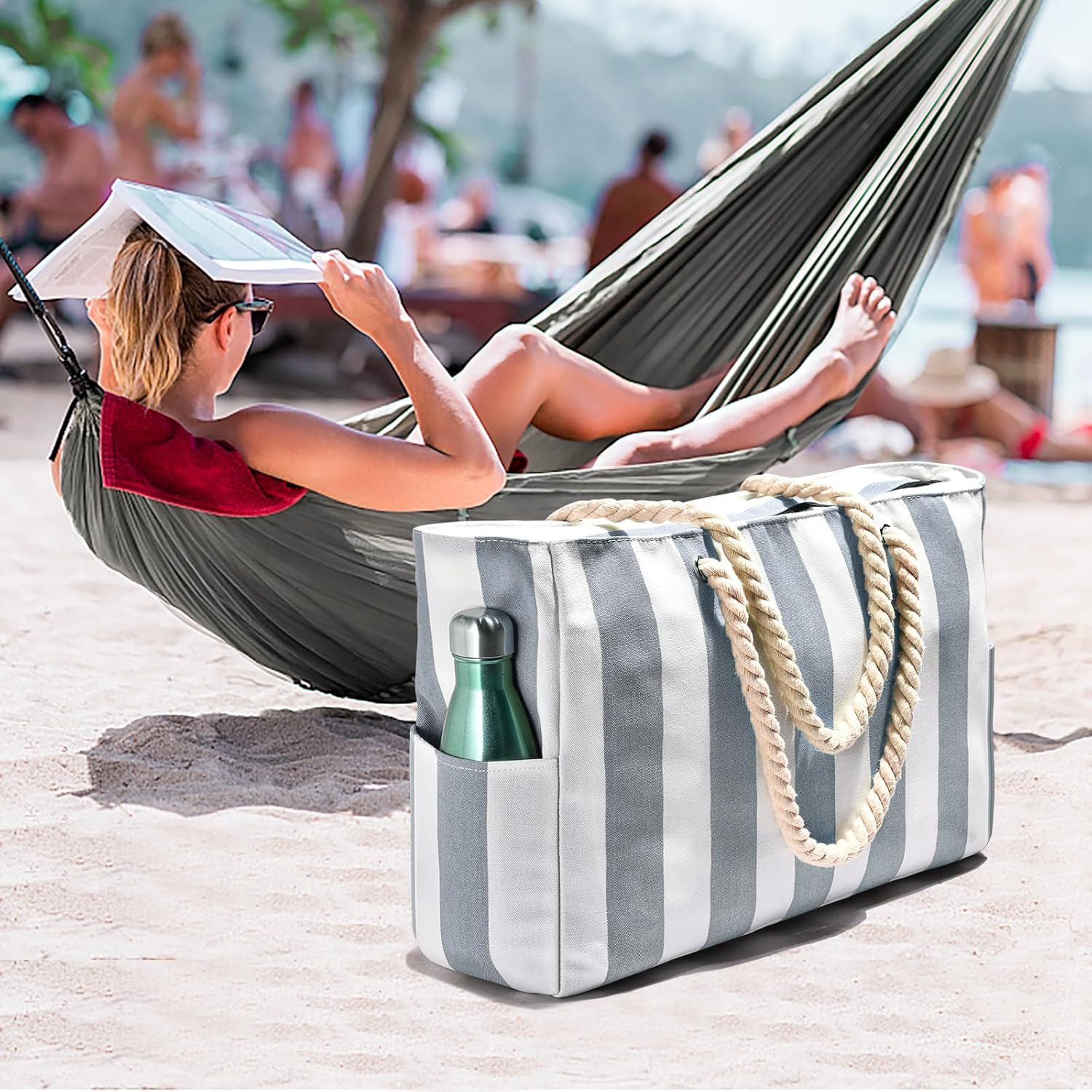 Waterbestendige Strandtas Oversized met Zandwerende Binnenvulling – Perfecte Zomertas voor Strand, Zwembad en Reizen | Sansoti