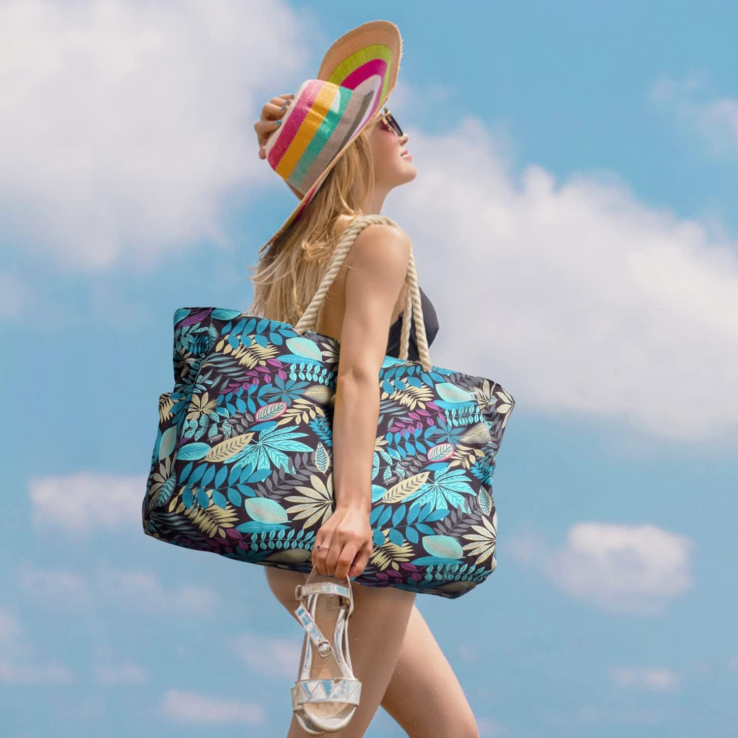 Waterbestendige Strandtas Oversized met Zandwerende Binnenvulling – Perfecte Zomertas voor Strand, Zwembad en Reizen | Sansoti