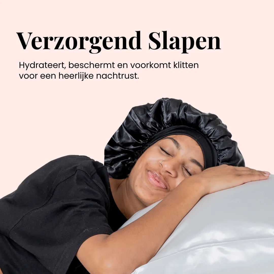 Restfield | Bonnet de Nuit en Satin – Protège les Cheveux contre la Casse et les Frisottis (Taille Unique)