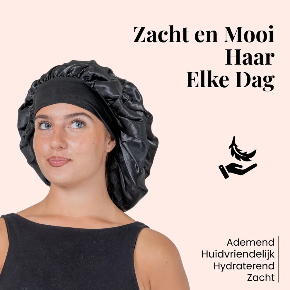 Restfield | Bonnet de Nuit en Satin – Protège les Cheveux contre la Casse et les Frisottis (Taille Unique)