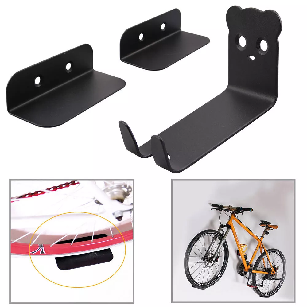 Metalowy uchwyt rowerowy do montażu na ścianie, oszczędzający miejsce, poziomy system zawieszania, czarny, do roweru szosowego MTB i roweru górskiego | Sansoti